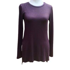 Athleta Women's High-Low Split Hem Long Sleeve Crew Neck Pullover (Sz XXS)